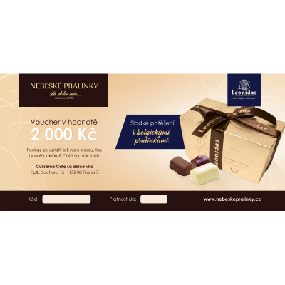 Voucher 2 000 - Belgické pralinky Leonidas